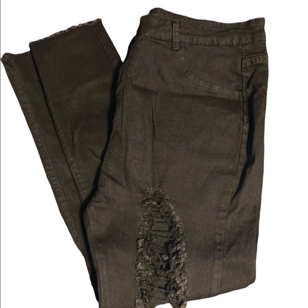 Distressed jeans